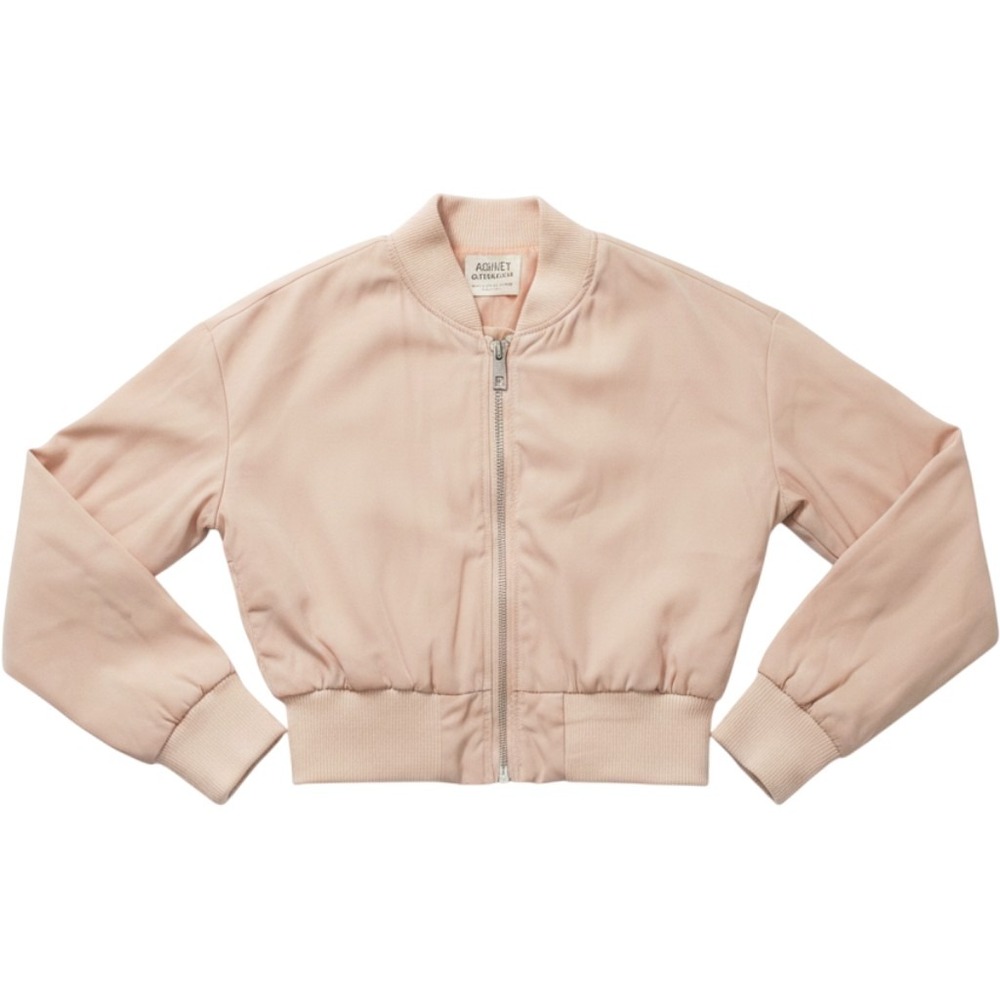 Ashley‎ by 26 International Cropped Bomber Jacket Women Size S Pink